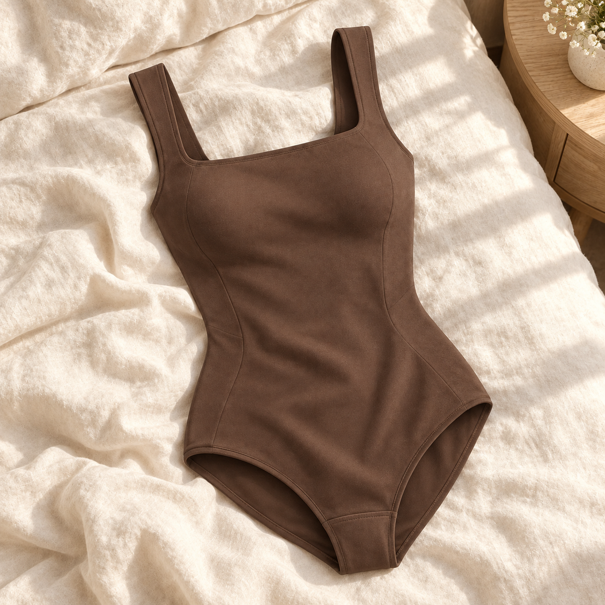 Kakao renkli şekillendirici bodysuit lifestyle görünüm
